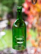 DIY Windlicht aus alter Flasche