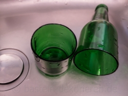 Geschnittene Flasche