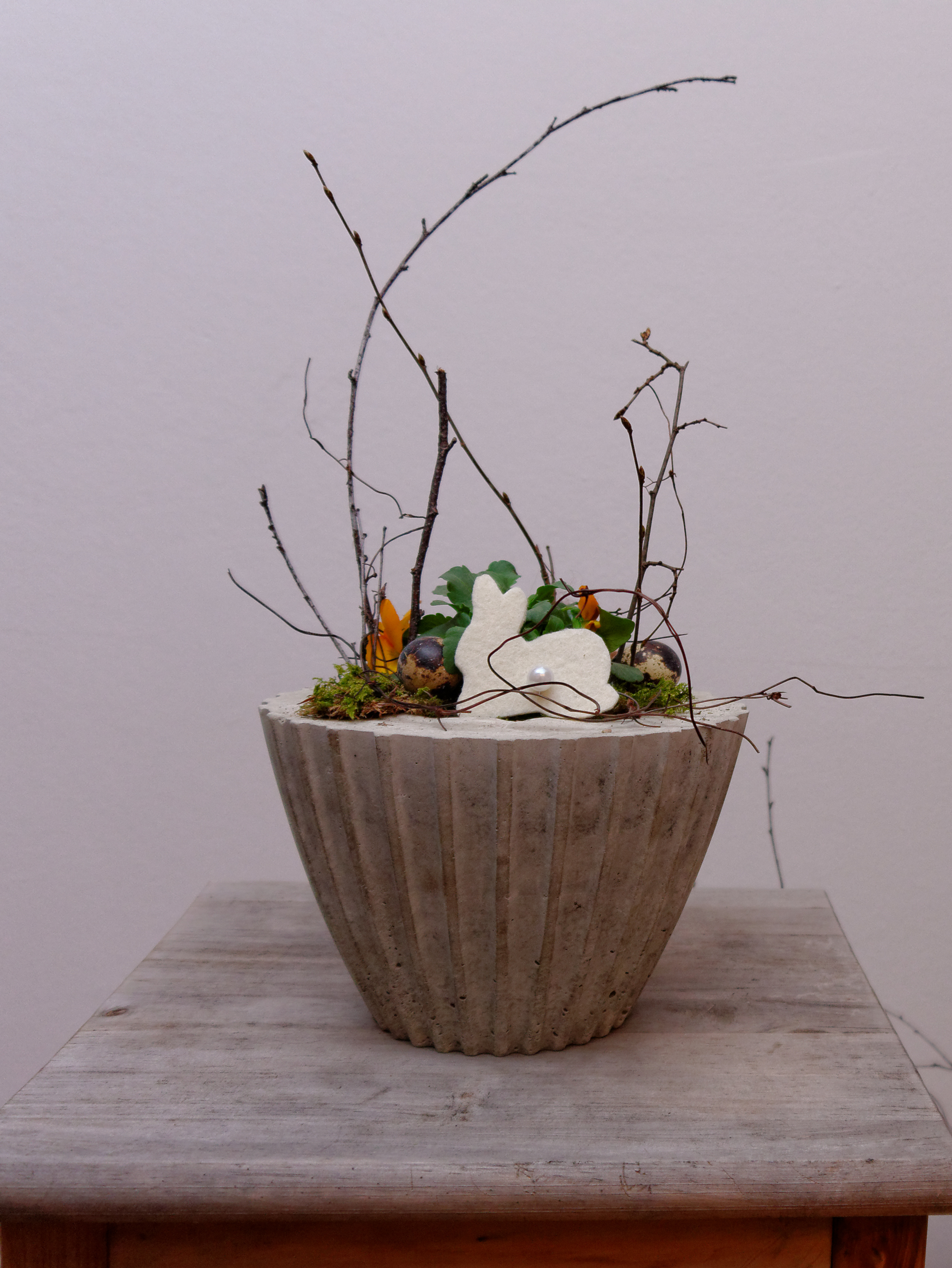 Frühlingsdeko aus Beton - Basteln und Dekorieren