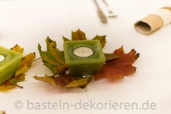 Deko mit Herbstblaetter