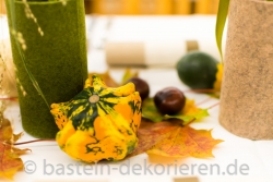 Kürbisse als Tischdeko