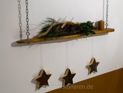Holzsterne als Adventsdeko