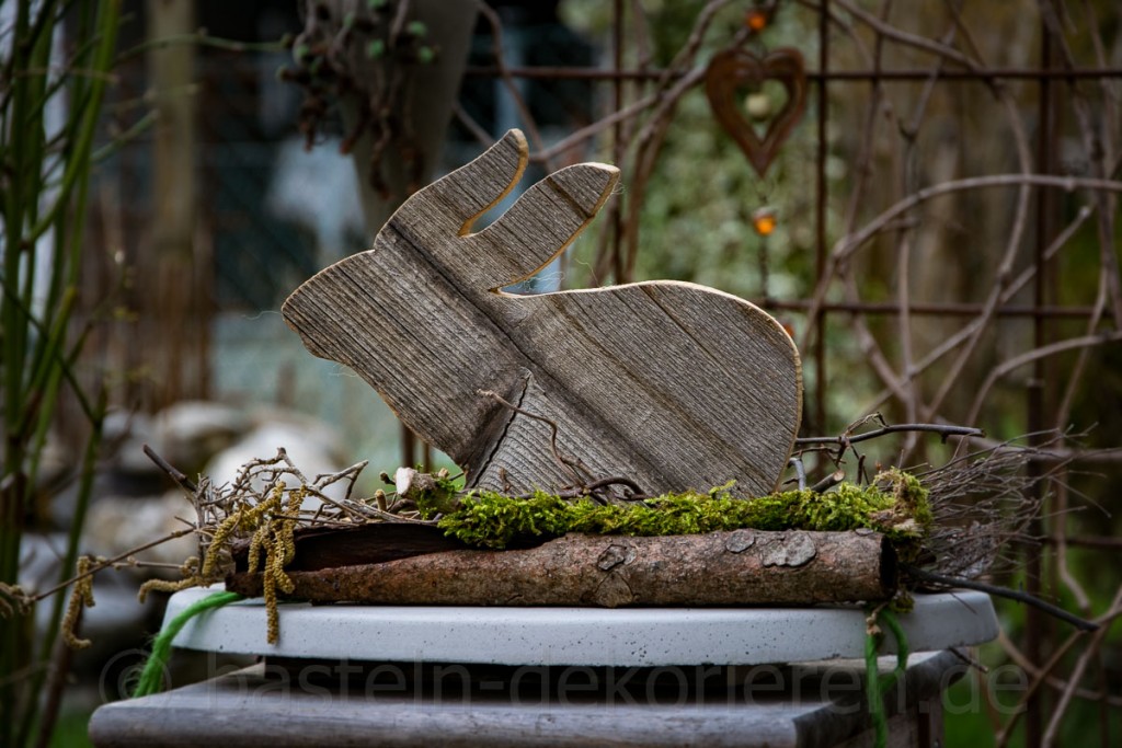 Osterdekoration aus Beton und Holz | Basteln und Dekorieren